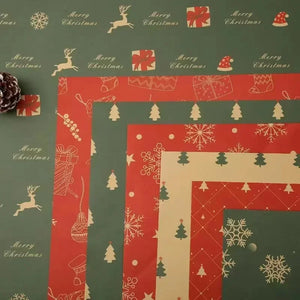 12 Sheets 75*50CM Christmas Kraft Paper
