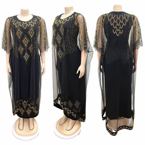 Fake Two-Piece Traditional African Dress