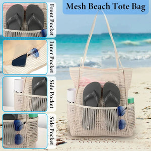 Mesh Large Capacity Foldable Beach Bag