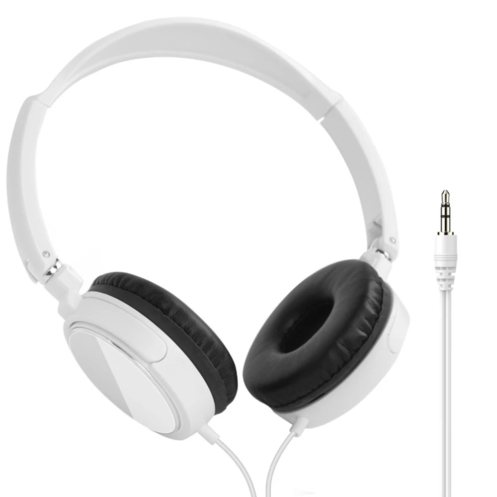 Foldable Adjustable Wired 3.5mm/Type C Bass Stereo Headphones