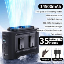 Socoolfan 14500mAh Portable Waist Hanging Dual Air Vents Fan