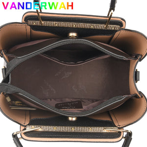 Soft Leather 3 Layer Large Capacity Tote