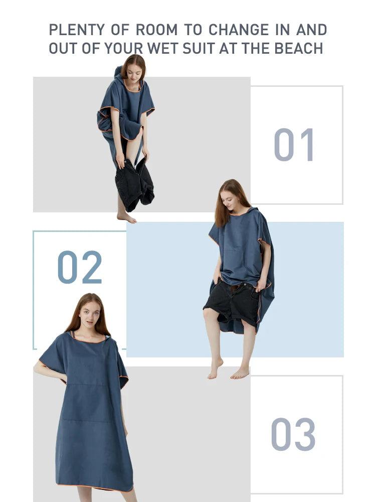 Quick-Dry Surf Poncho Towel
