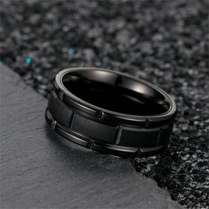 8mm Stainless Steel Solid Titanium Ring