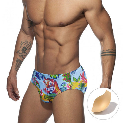 Colored Hearts Slim Fit Swimming Briefs