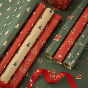 12 Sheets 75*50CM Christmas Kraft Paper