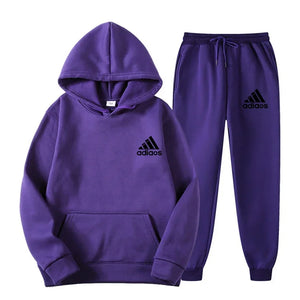 Hooded Top and Sweatpants Two-piece Set