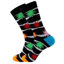 Happy Colorful Striped Combed Cotton Socks