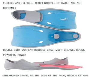 Long Diving Silicone Flexible Flippers