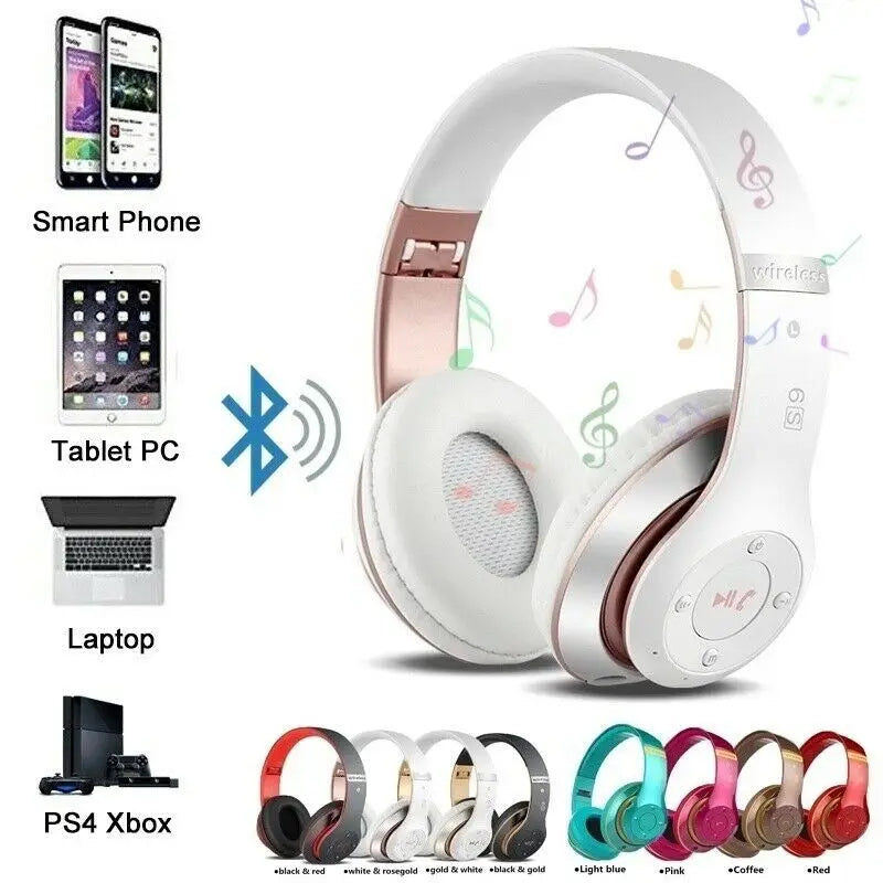 Noise Cancelling Bluetooth Wireless Foldable Headphones