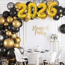 Foil Number New Years Balloon