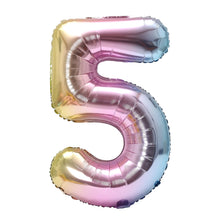 32inch Rainbow Gradient Number Foil Balloons