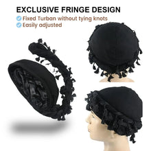 Burr Trim Twisted Tail Fringe Cotton Bandana Hat