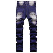 Casual Coated Straight Pleated Jeans