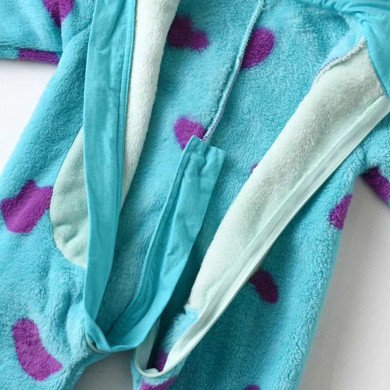 Lioraitiin Baby Fleece Hooded  Jumpsuit