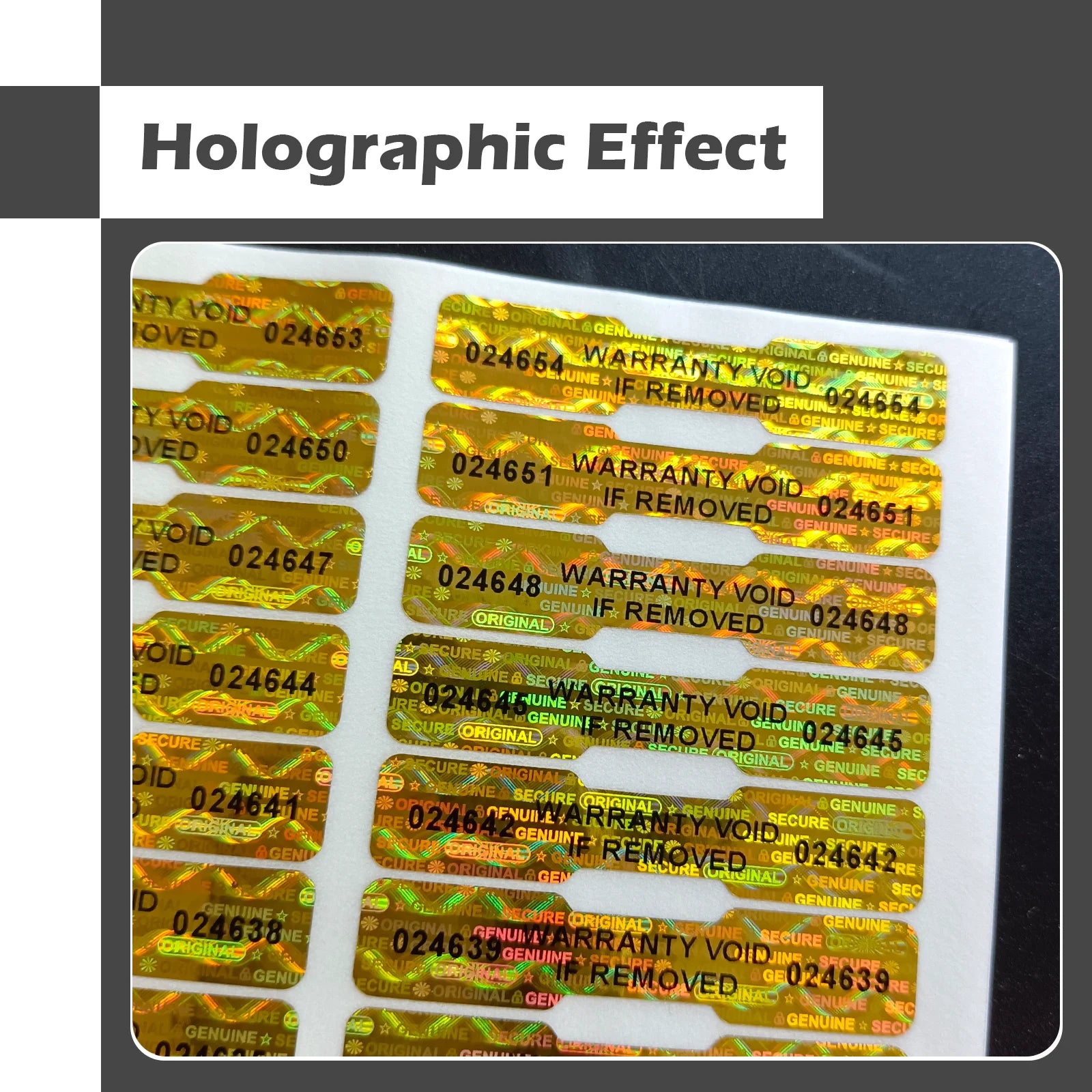 5x1cm Bone Shape Holographic Security Seals