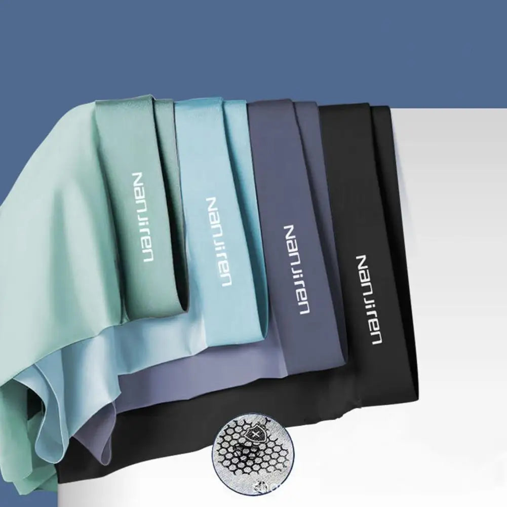 4pcs Ice Silk Cool Breathable Thin Boxers