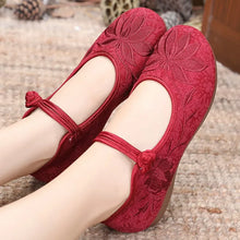 Retro Embroidered Anti-Skid Ballet Shoes
