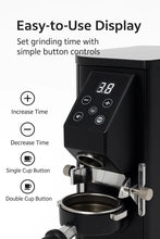 CAFOVO K-64S Electric Commercial 64mm Flat Burr Coffee Grinder 500g Hopper Anti-Static