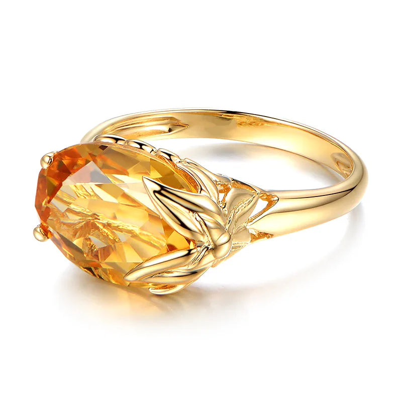 Natural Topaz Engagement Ring