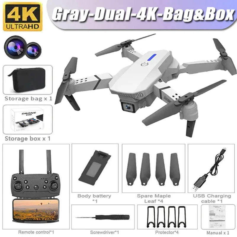 E88 4K Wide-Angle HD 1080P Camera WiFi FPV Height Hold Foldable RC Drone