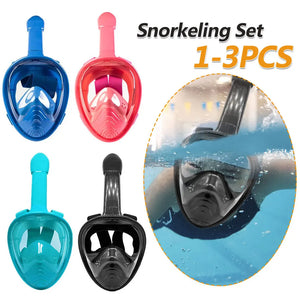 Full Face Snorkel Mask 180 Degree Panoramic View for Kids