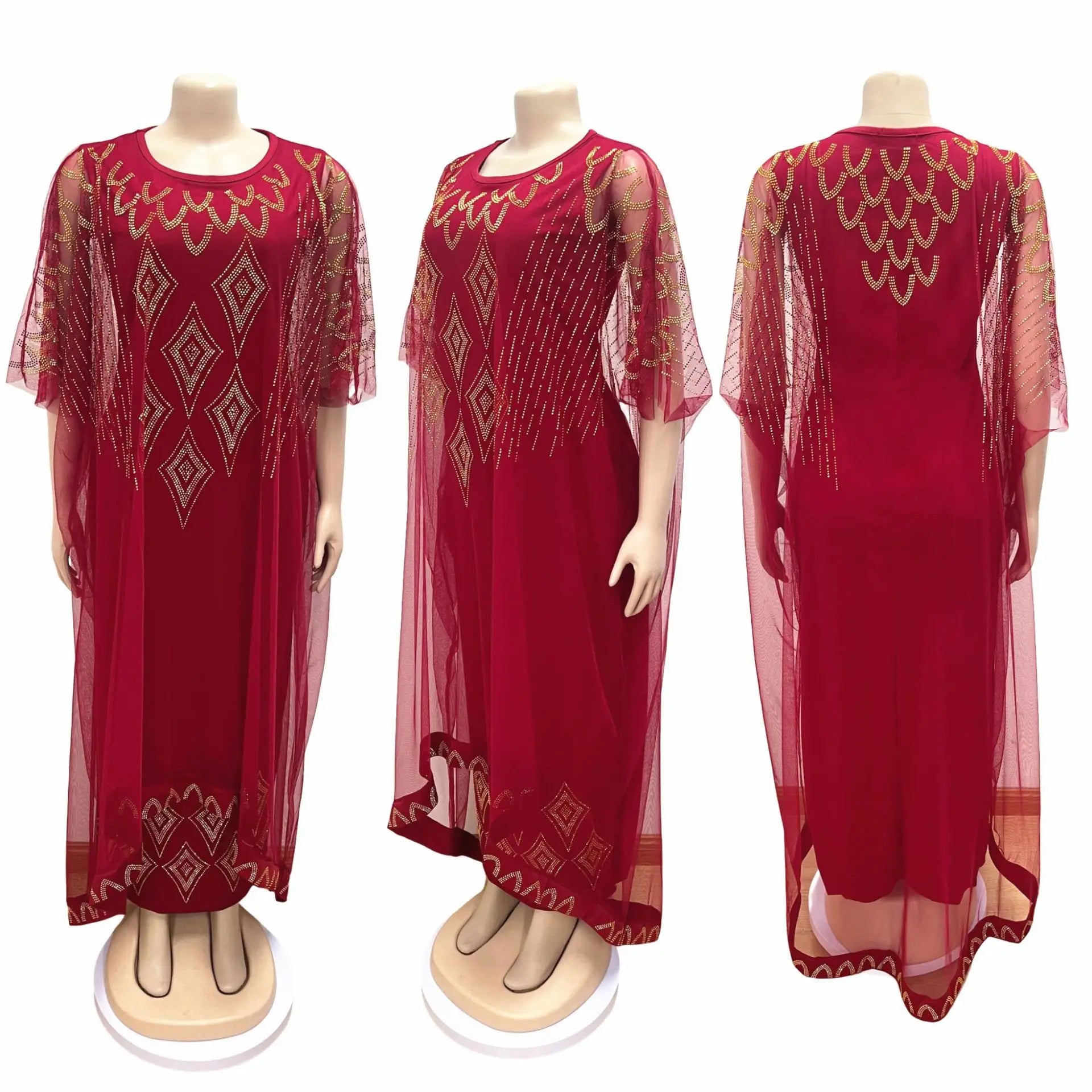 Fake Two-Piece Traditional African Dress