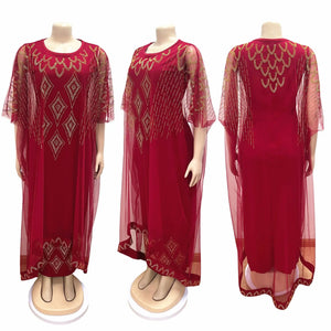 Fake Two-Piece Traditional African Dress