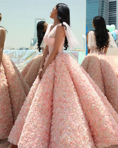 Elegant V Neck Floor Length Sleeveless Quinceanera Dress