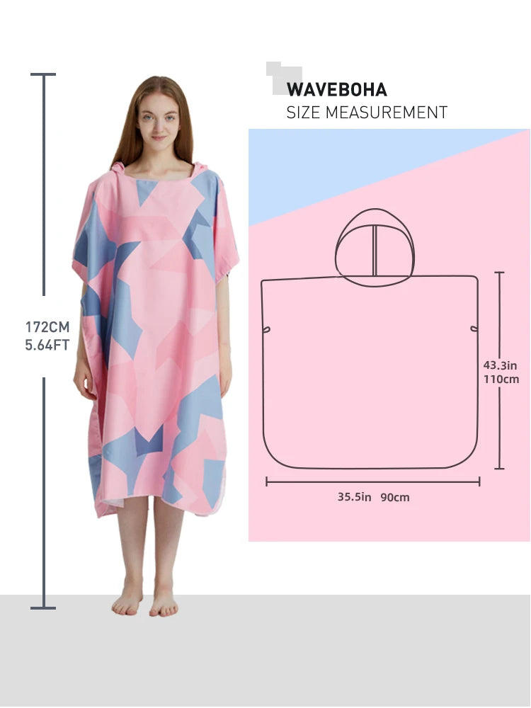 Quick-Dry Surf Poncho Towel