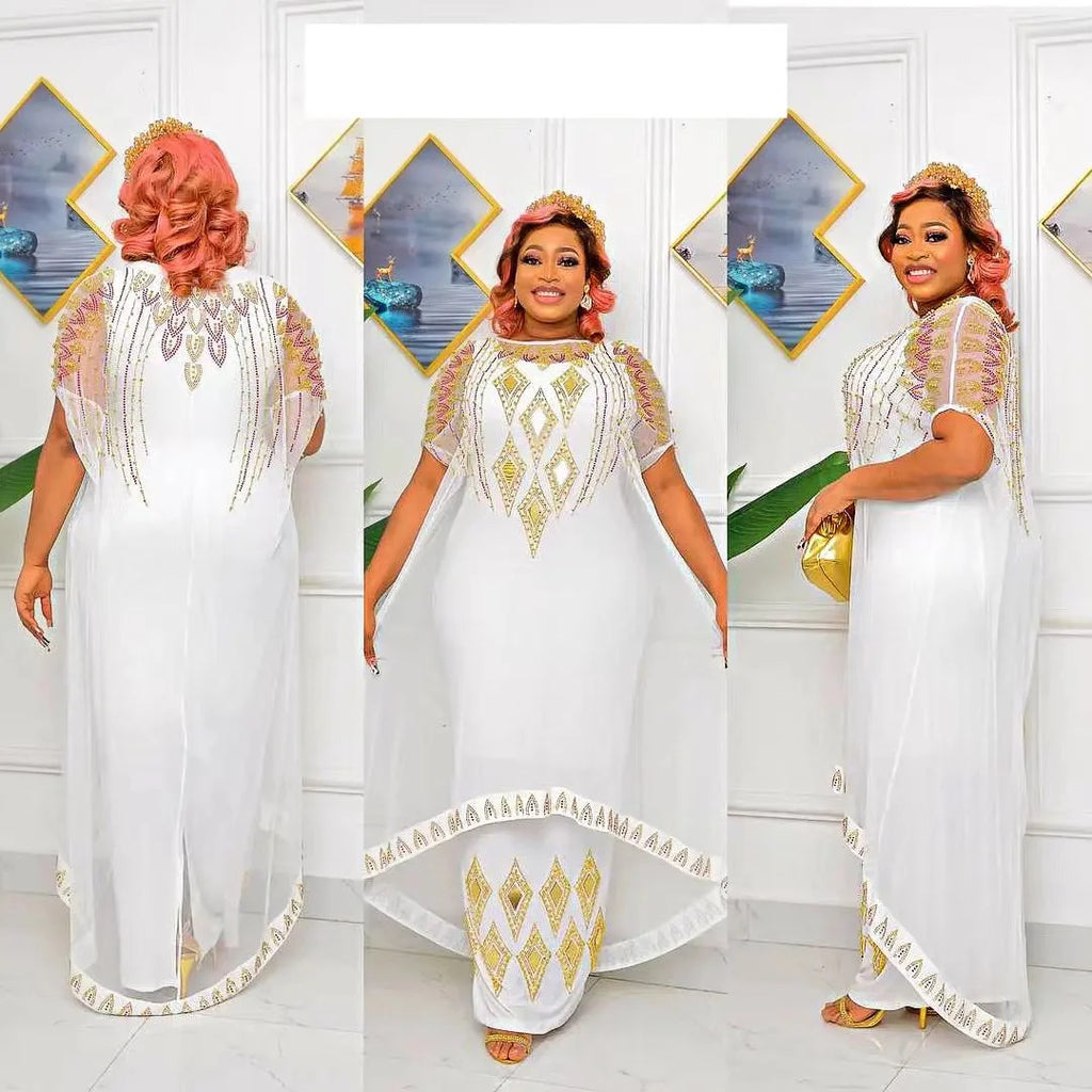 Fake Two-Piece Traditional African Dress