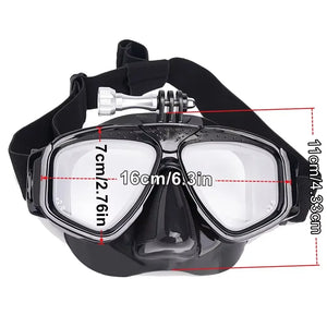 Tempered Lends Diving Mask with GoPro Mount