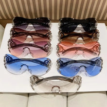 KLASSNUM Rimless Stylish Gradient Lens Metal Frame Eyewear