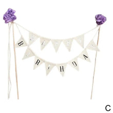 Birthday Cake Flag Topper Decoration