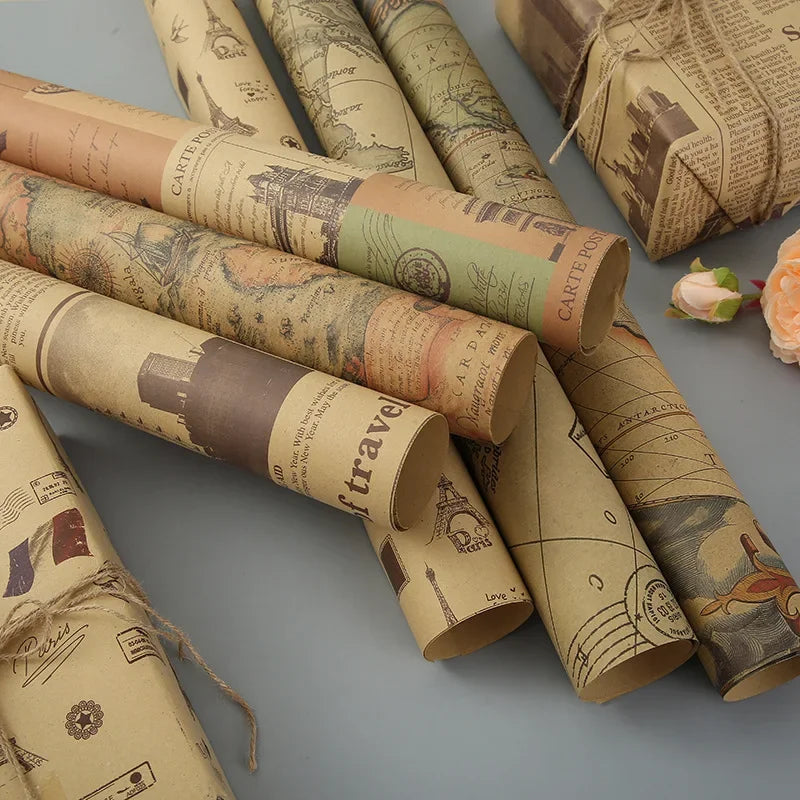 Retro Crafting Wrapping Paper
