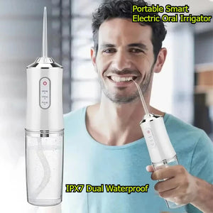 Portable Smart Electric Oral Irrigator 4 Jet Tips 3 Modes