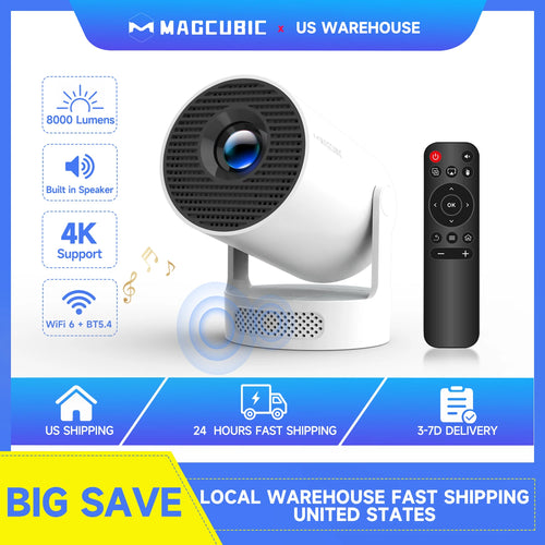 Magcubic HY300 Pro + Projector 4K 720P With 5W Speaker Outdoor Video Home Theater Projector
