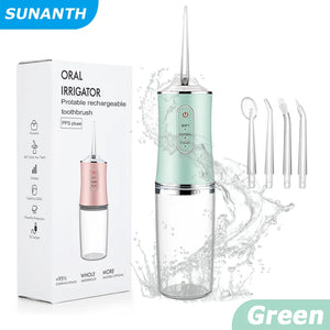 Portable Smart Electric Oral Irrigator 4 Jet Tips 3 Modes
