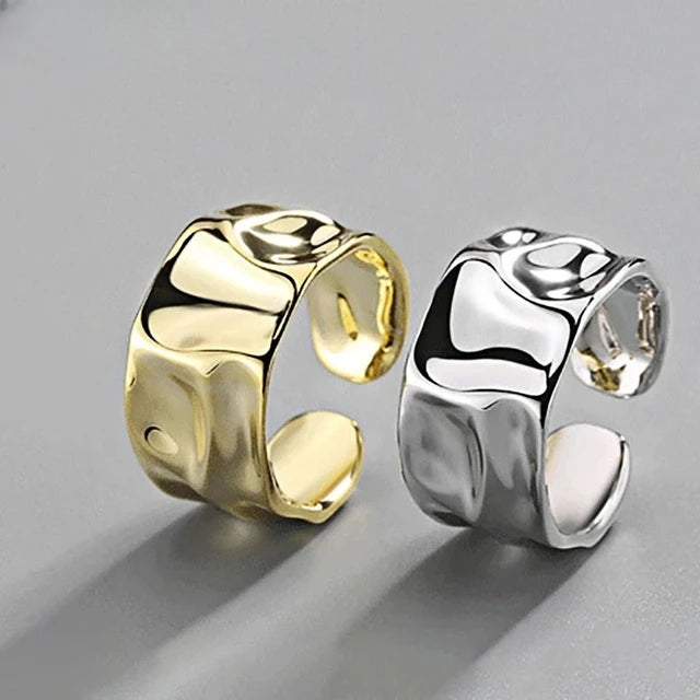 Silver Color Irregular Handmade Ring