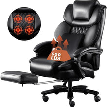 500lbs Capacity Office Chair with 3D Rolling Lumbar Massage