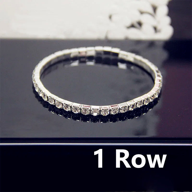 AAA Cubic Zirconia Crystal Elastic Bracelet
