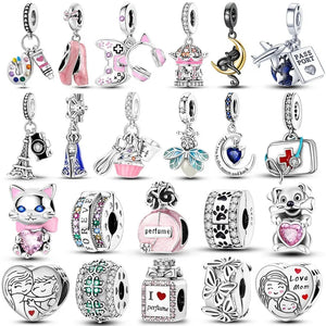 925 Silver Charms Beads Fit Original Pandora Bracelet