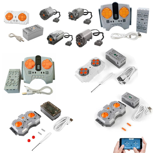 Technical Motor Power Programmable 6 Channel Lithium Remote Controller Building Block