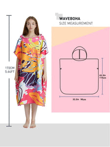 Quick-Dry Towel Microfiber Hooded Poncho