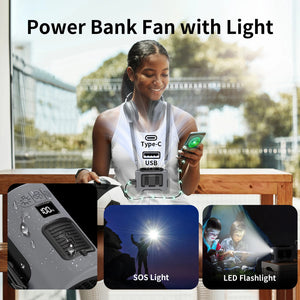 Socoolfan 14500mAh Portable Waist Hanging Dual Air Vents Fan