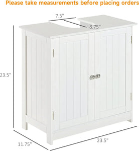 Under Sink Bathroom Cabinet with Doors and Shelf