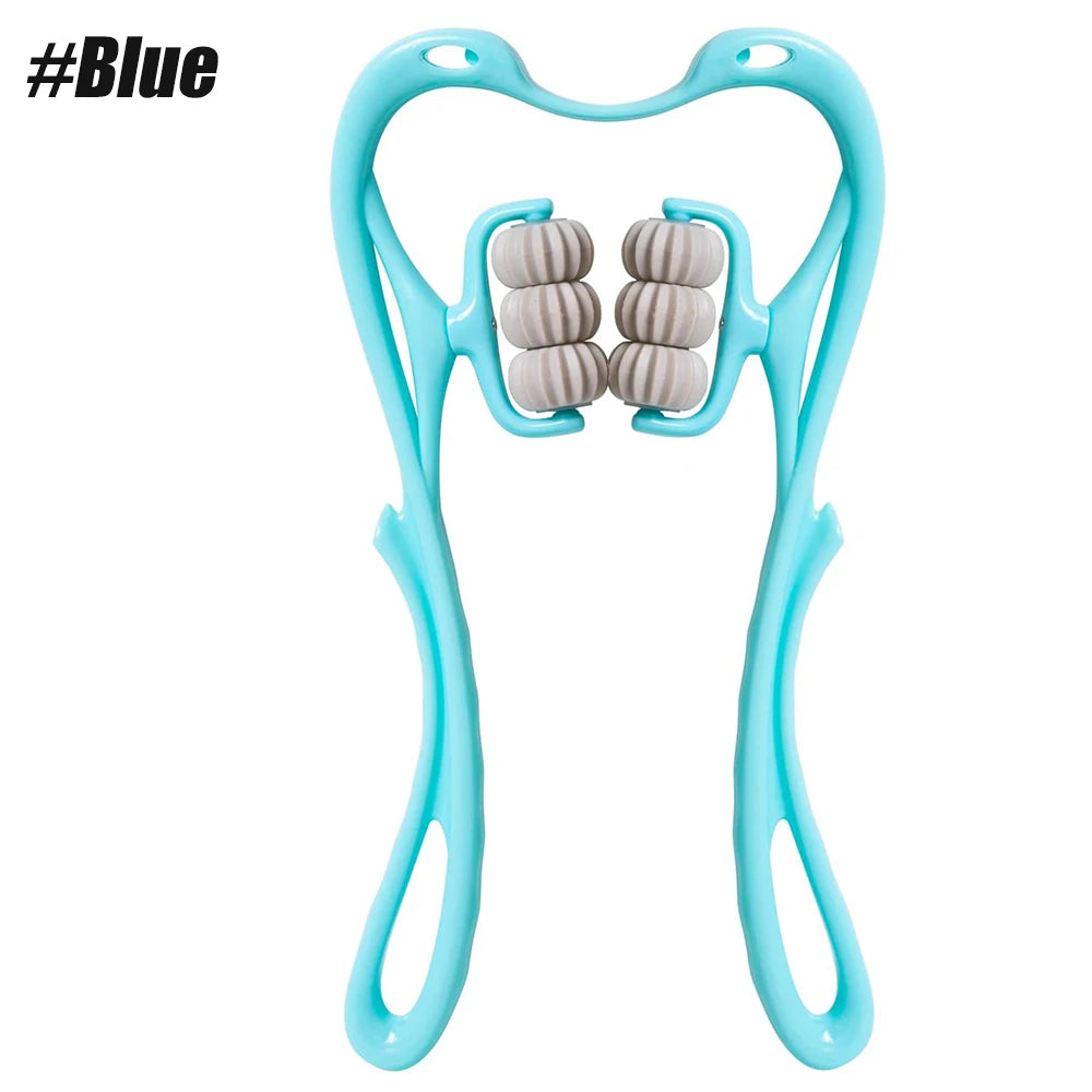 Handheld Neck Massager Trigger Point 6 Ball Roller Massager
