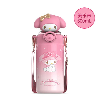 600ml Sanrio Water Stainless Steel Insulated Cup & Straw
