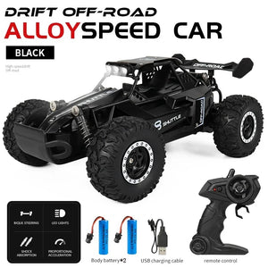 1:16 2WD Car with LED Light 2.4G 20KM/H High Speed Off-Road Climbing Remote Control Car