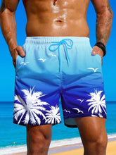Printed Drawstring Fashion Swim Trunks